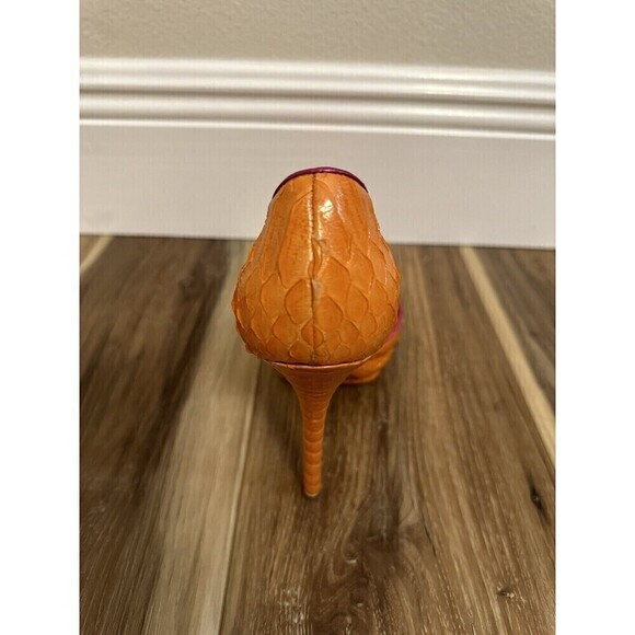Nicholas Kirkwood Platform Heels EU 36.5 Orange Snakeskin - Picture 11 of 16